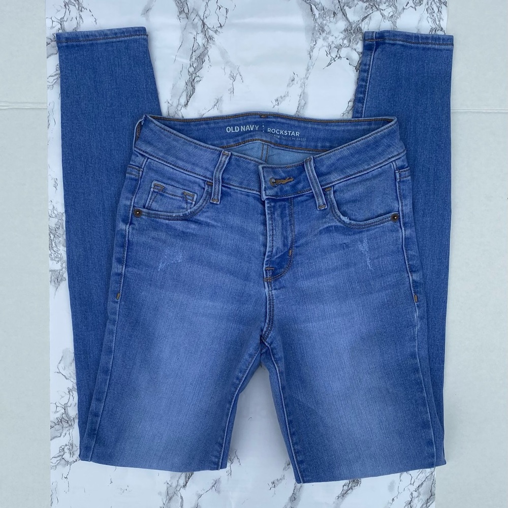 Old Navy Rockstar Mid Rise Skinny Jeans